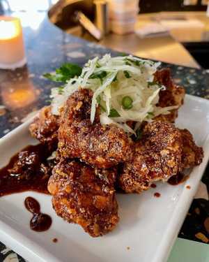 A picture of the caramel fried chicken at Ka Pao restaurant in Edinburgh