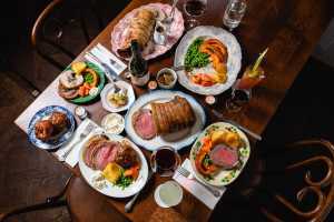 Colour image of a Sunday roast at The Laundry