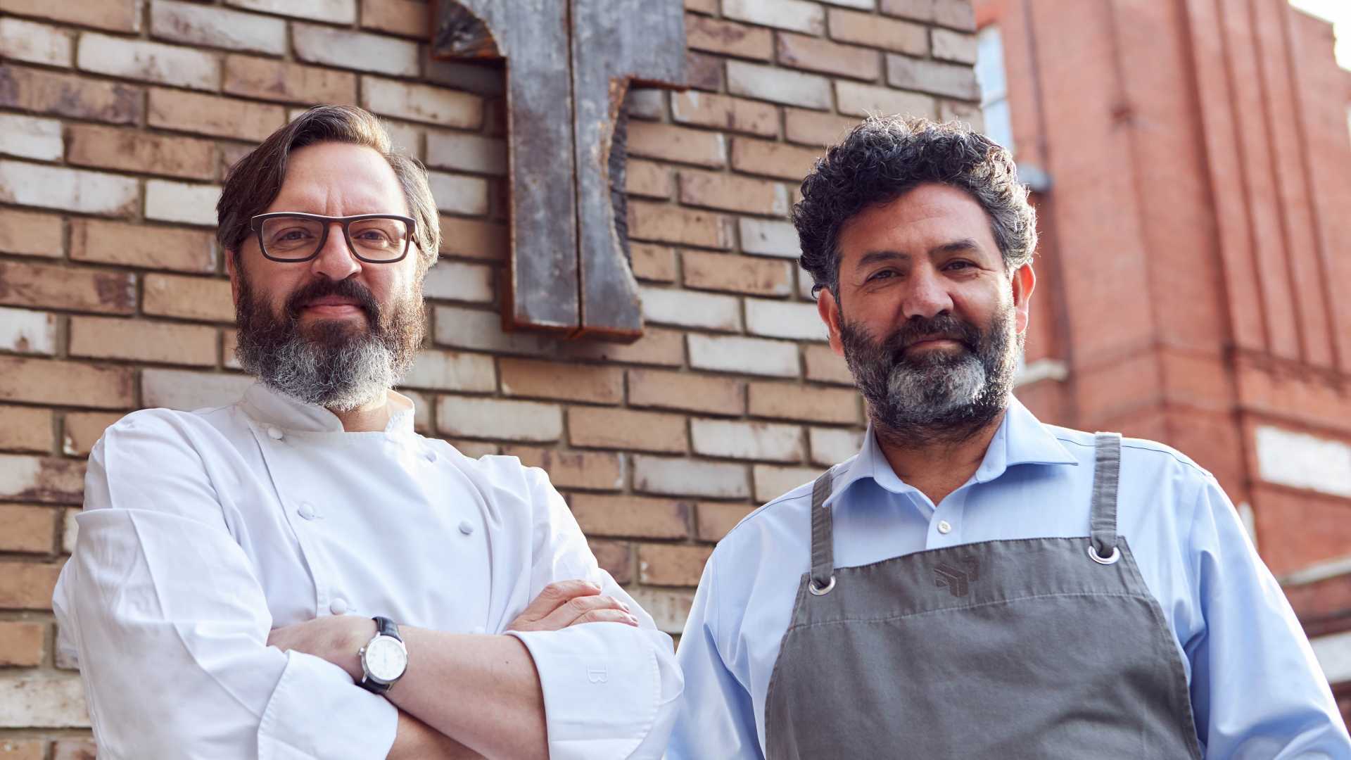 A picture of Jonny Lake and Isa Bal, chef and master sommelier at Trivet in Bermondsey