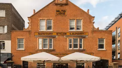 This is an image of the outdoor terrace at The Laundry in Brixton, London.