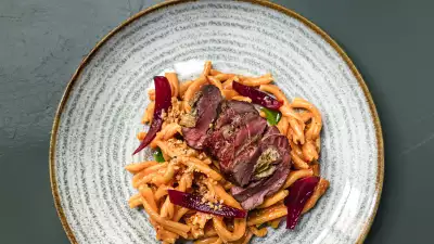 This is an image of a lamb pasta dish at Cin Cin in Fitzrovia