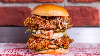 This is a photo of The Queen B burger from Butchies, Earl's Court, London