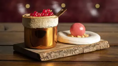This is an image of the Christmas pudding soufflé at The Princess of Shoreditch