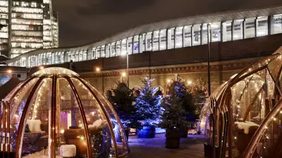 This is a photo of the winter igloos at Vinegar Yard, London Bridge