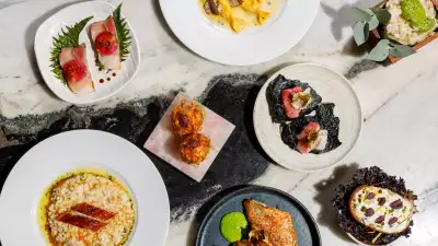 This a photo of a food spread at Angelina.