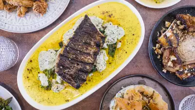 This is an image of flame-grilled mullet