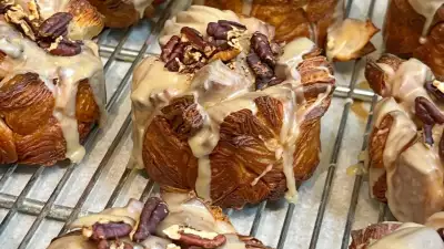 This is an image of pastries being sold at Souk el Salam Peace Market
