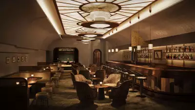 This is an image of the interior of Brasserie Adeline and The Gambit Bar at The Newman Hotel