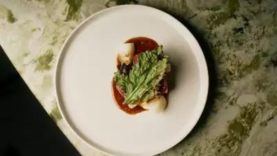 Beef fillet with autumn vegetables and basil at Counter71