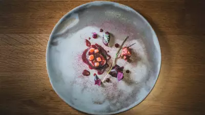 This is an image of a deer dish at Moor Hall