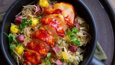 This is a photo of Maré's Lobster Rice
