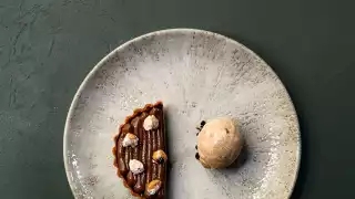 This is an image of a dessert at Cin Cin in Fitzrovia