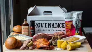 This is a photo of the Father's Day BBQ Box from West London butchers, Provenance Village Butcher.