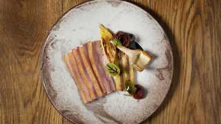 This is an image of the salt-aged duck dish at The Princess of Shoreditch