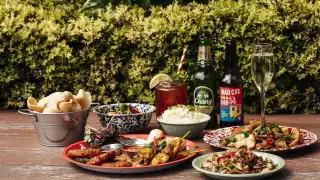 This is a photo of Rosa's Thai Cafe's bottomless brunch spread.