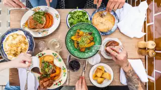 This is a photo of The Laundry's roast dinner in Brixton.