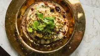 This is a photo of a dish from Kutir's Hunters menu in Chelsea.