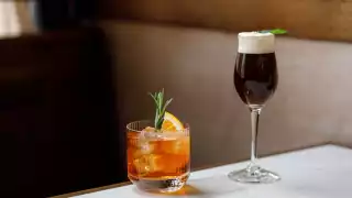 This is a photo of Luca's winter cocktails in Clerkenwell.