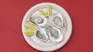 This is an image of oysters at Decimiño at The Standard Rooftop