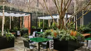 The courtyard at Native at Browns, Mayfair