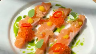 This is an image of the trout kinilaw at Sarap