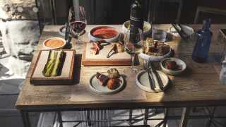Colour image of a tapas spread from Paco Tapas