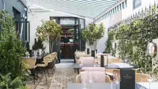 Colour image of the terrace at Burnt Orange, Brighton