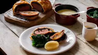 Colour image of the Beef Wellington at The Boot, Barnsley
