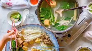 Colour image of food from Poon's Chinese New Year menu at Carousel
