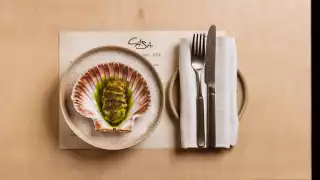 Colour image of a scallop at Casa, Bristol