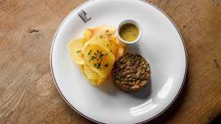 Colour image of the Beef tartare from The Boot, The Cotswolds