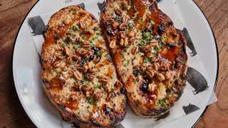 This is an image of a Welsh rarebit at The Chelsea Pig
