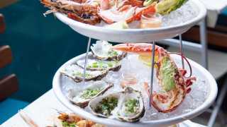 This is an image of the seafood tower at 65a restaurant in Spitalfields