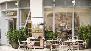 This is an image of the outdoor terrace at tashas in Battersea