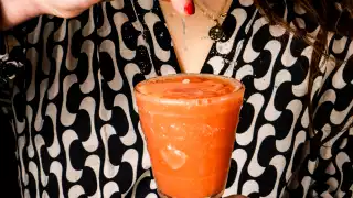 This is an image of a guava margarita slushy at Pastaio