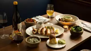 This is an image of a variety of dishes at Sesta in Hackney