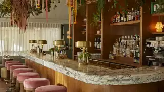 This is an image of the interior and bar at Yasmin in Soho