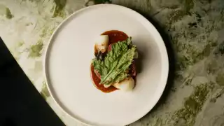 Beef fillet with autumn vegetables and basil at Counter71