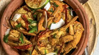 Crab menu at Kolamba