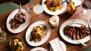 This is a photo of the dinner table at The Clarence in Glasgow