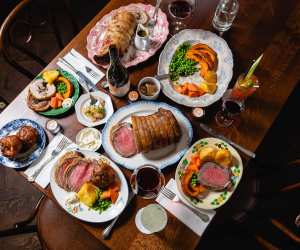 Colour image of a Sunday roast at The Laundry